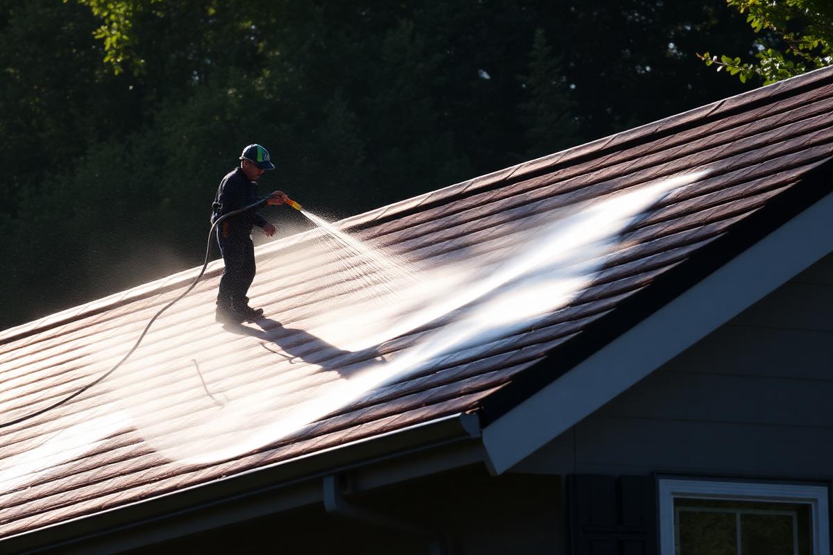 Roof soft wash